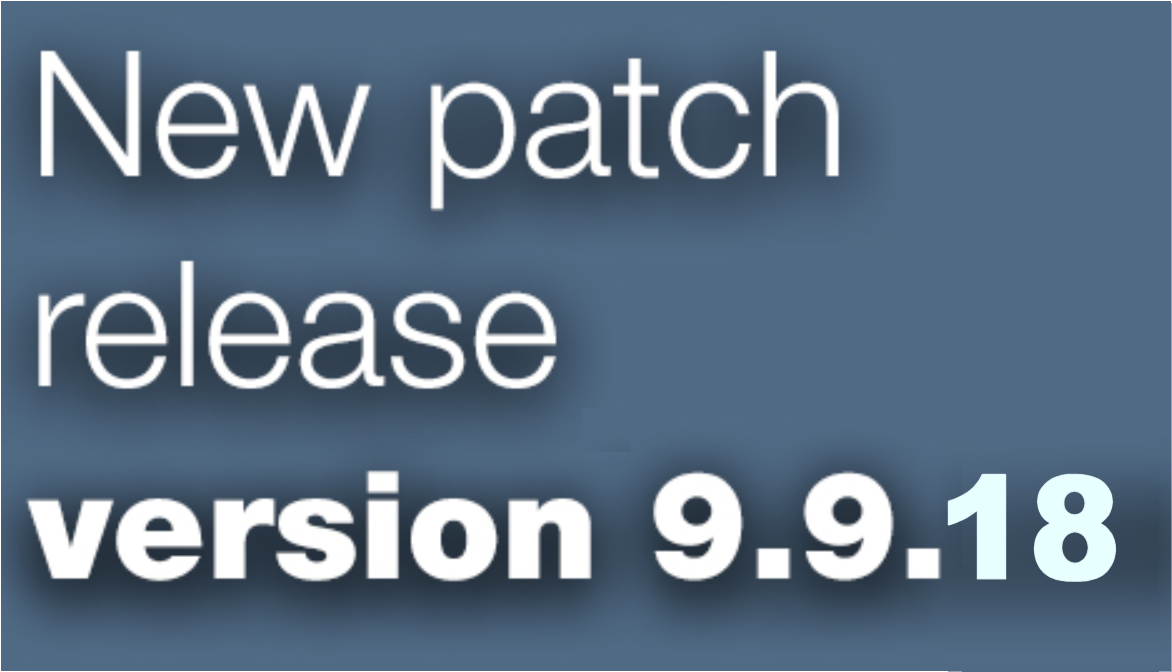 Open Inventor patch release 9.9.18 is available