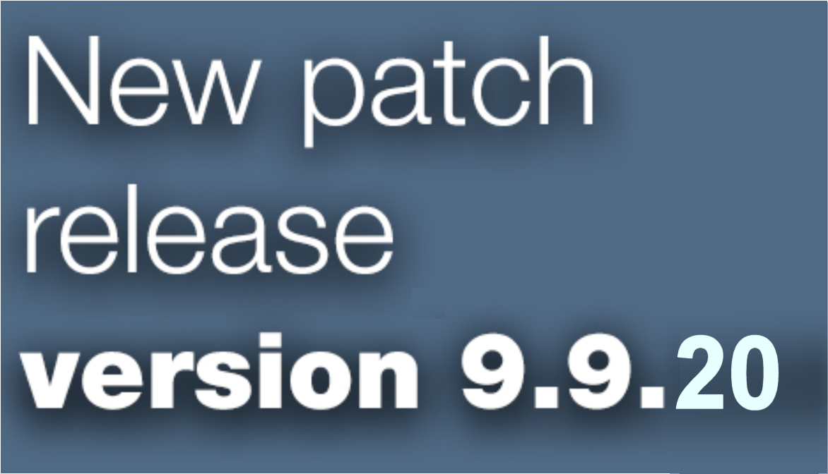 Open Inventor patch release 9.9.20 is available