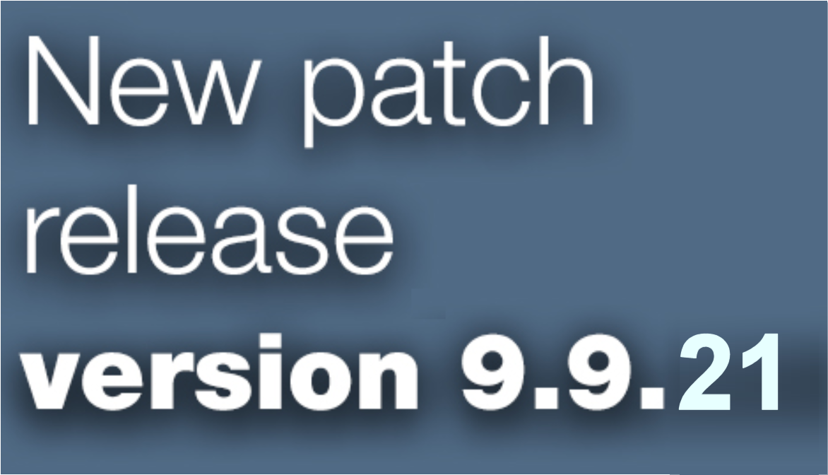 Open Inventor patch release 9.9.21 is available