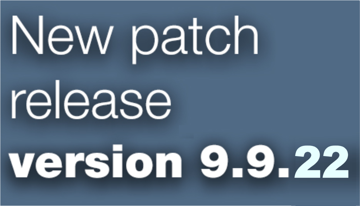 Open Inventor patch release 9.9.22 is available